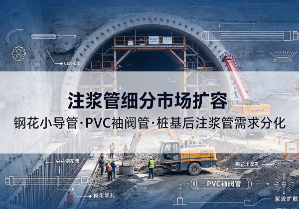 剑川注浆管细分市场扩容，隧道钢花小导管、PVC 袖阀管、桩基后注浆管需求分化